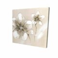 Fondo 32 x 32 in. Two Cream Flowers-Print on Canvas FO2791261